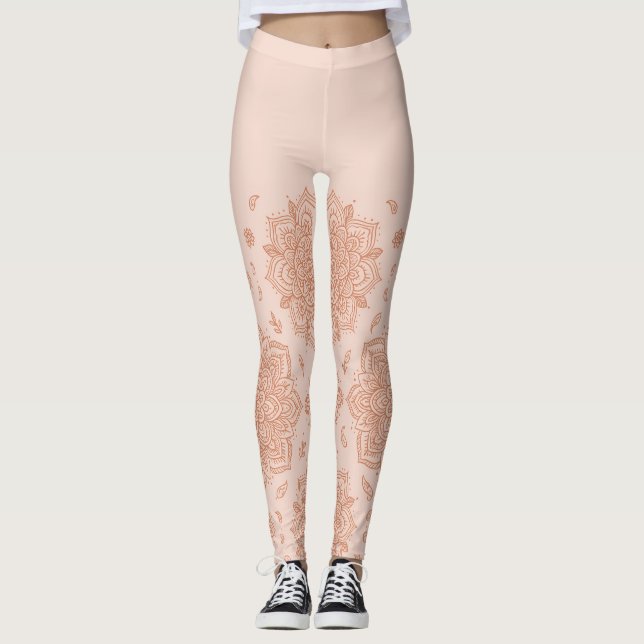 Legging Boho Pastel Terracota Mandala  (Frente)