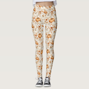 Legging Boho Pumpkin Doodle Queda Sem Costura