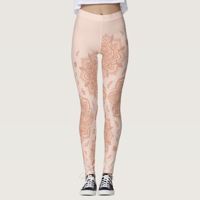 Legging Boho Terracotta Mandala (Frente)