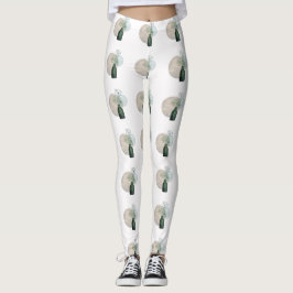 Legging Boho Zen Dandelions Florais Num Frasco
