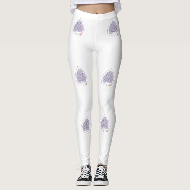 Legging Boho Zen Little Lilac Leaf (Frente)