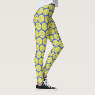 Legging Bola amarela engraçada de Pickleball e esportes