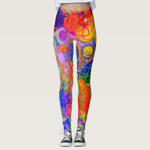 Legging Bola de Disco Eletricidade Arte Fluida 