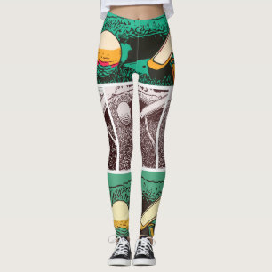 Legging Bola de golfe e arremesso em verde