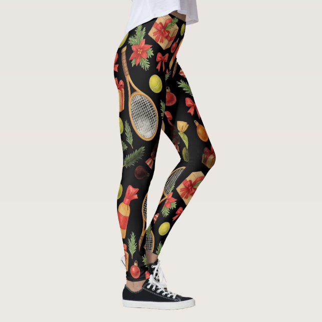 Legging Bola de Natal de tênis e presentes de raquete para (Direita)