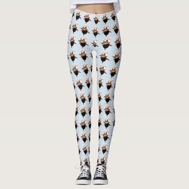 Legging Bolas de boliche e pinos (Frente)