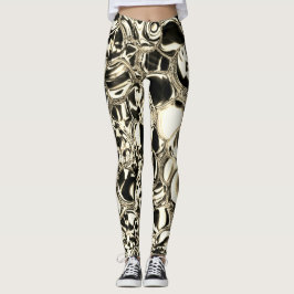Legging Bolas de vidro ou de metal? Dourado e preto
