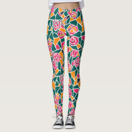 Legging Bold Outline Rose Love