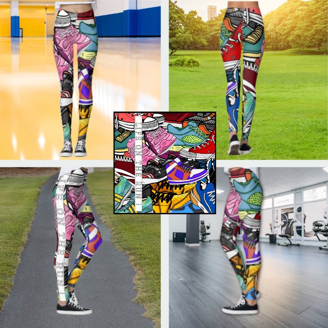 Legging Bold Pop Art Runner Jogger (Criador carregado)