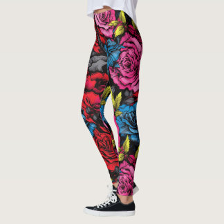 Legging Bold Punk Blooms Floral 