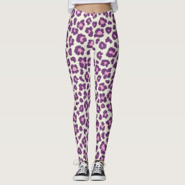 Legging Bold roxo e lindo animal-leopardo