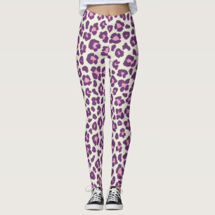 Legging Bold roxo e lindo animal-leopardo