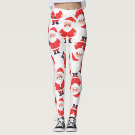 Legging Bold Santa Claus Novelty, Festa Vermelha E Branca