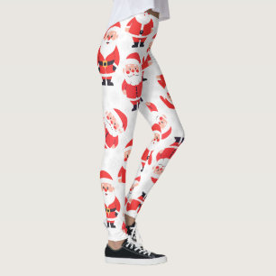 Legging Bold Santa Claus Novelty, Festa Vermelha E Branca