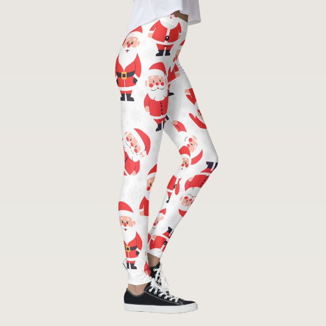 Legging Bold Santa Claus Novelty, Festa Vermelha E Branca (Direita)