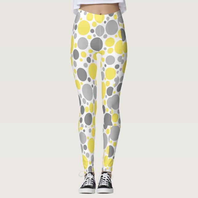 Legging Bolhas Amarelas da Cinza Moderna (Frente)