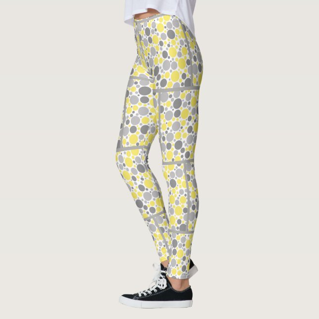 Legging Bolhas Amarelas da Cinza Moderna (Esquerda)