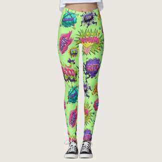Legging Bolhas de banda desenhada divertida