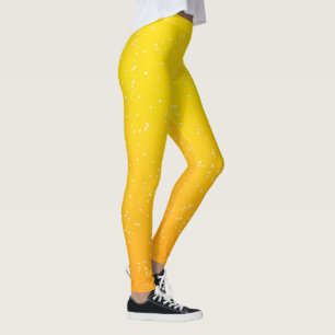Legging Bolhas de cerveja de Ouro brilhante