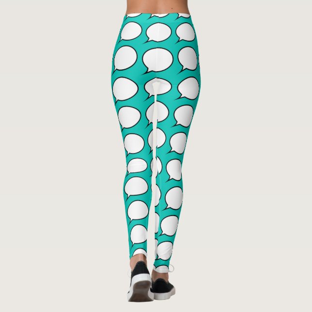 Legging Bolhas de fala Escolher legendas de cor de fundo (Verso)