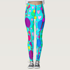 Legging Bolhas e corações