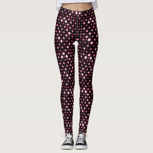 Legging Bolinhas 01.Rosa Preto BG