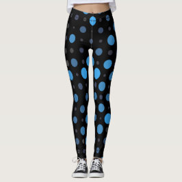 Legging Bolinhas 01X.Blue Shade Black BG