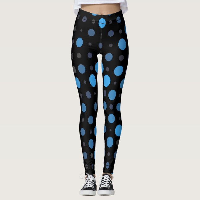 Legging Bolinhas 01X.Blue Shade Black BG (Frente)