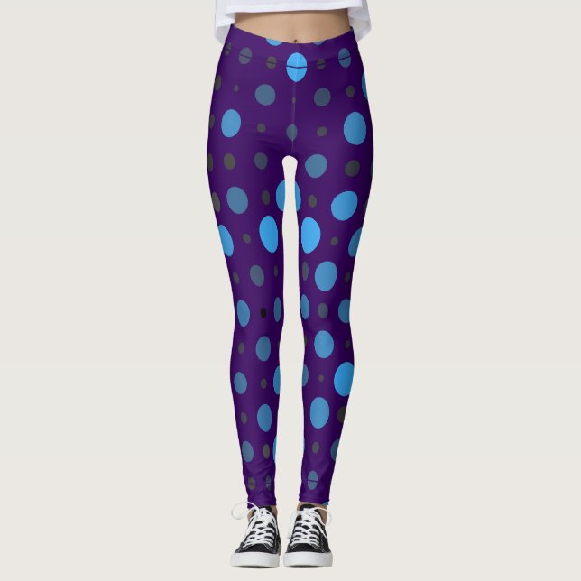 Legging Bolinhas 01X.Blue Shade D Purple BG (Frente)