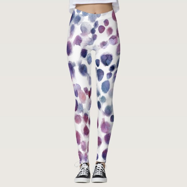 Legging Bolinhas Aquarela: Geométrico Sem Costura. (Frente)