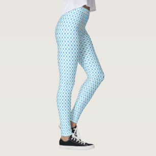 Legging bolinhas azuis