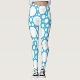 Legging Bolinhas Azul Claro