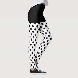 Legging Bolinhas clássicas preto e branco em