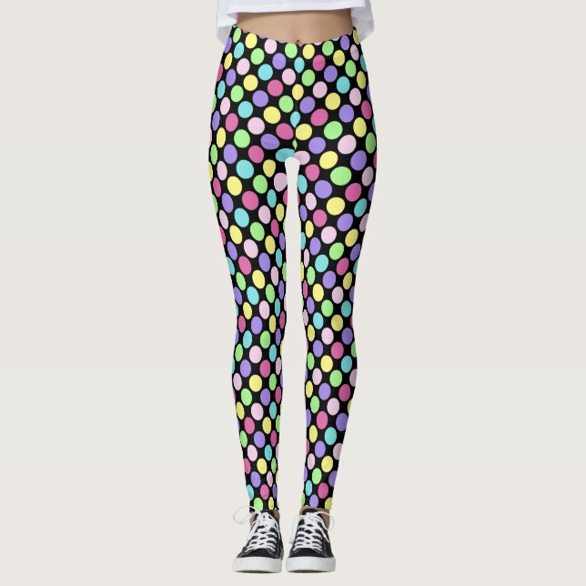 Legging Bolinhas coloridas divertidas (Frente)