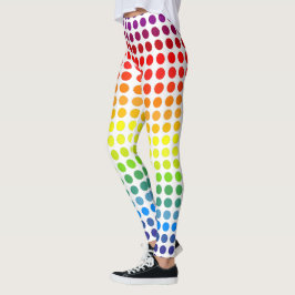 Legging Bolinhas coloridas do arco-íris em branco ou em su