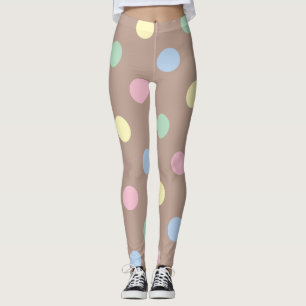 Legging Bolinhas com várias cores e cor castanho para Ric