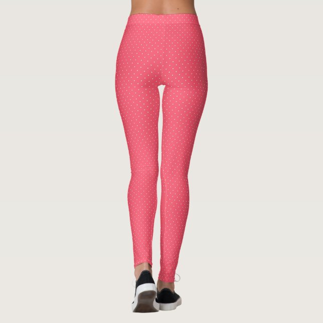 Legging Bolinhas cor-de-rosa-branco-salmão (Verso)
