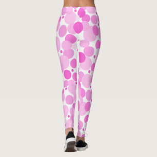 Legging Bolinhas cor-de-rosa grandes, corajosas,