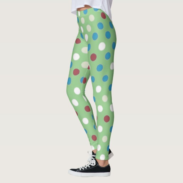 Legging Bolinhas de pernas verdes (Esquerda)