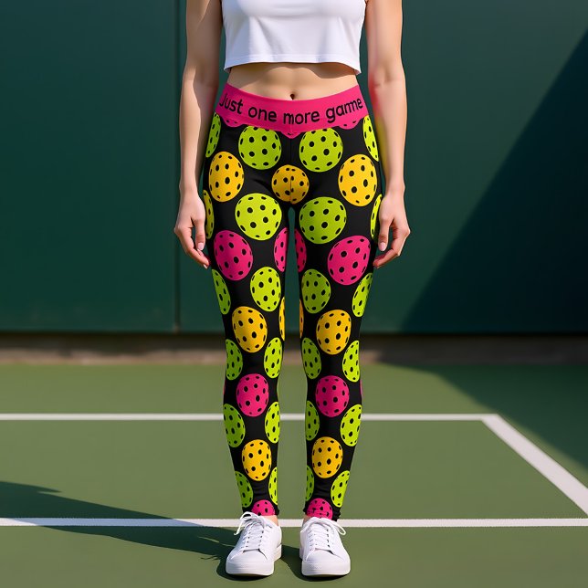 Legging Bolinhas de seleção (Pickleball polka dot leggings with customizable text)
