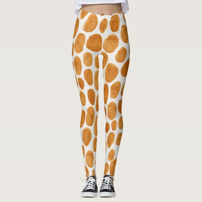 Legging Bolinhas do ouro: Gouache do Abstrato (Frente)