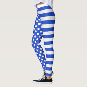 Legging Bolinhas e faixas azuis reais por STaylor