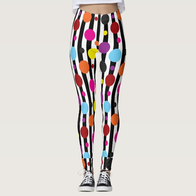 Legging Bolinhas E Listras (Frente)