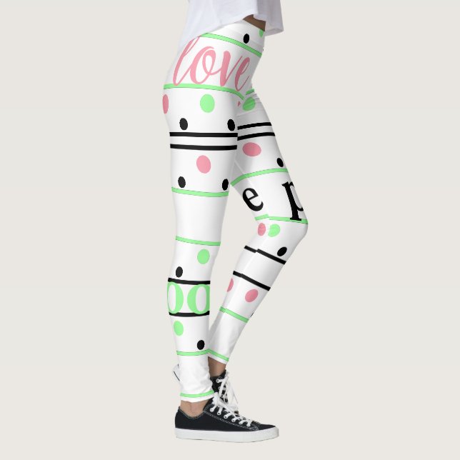 Legging Bolinhas Love Monograma Inicial (Direita)