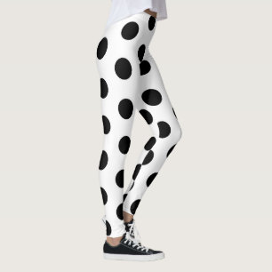 Legging Bolinhas Negras Girly Trendy Fashionable Yoga
