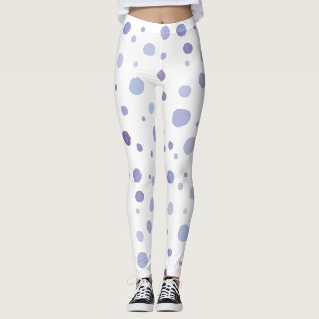 Legging bolinhas pintadas à mão (Frente)