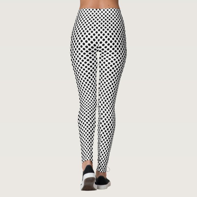 Legging Bolinhas Preta e Branca (Verso)