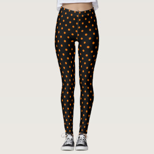 Legging Bolinhas pretas & alaranjadas
