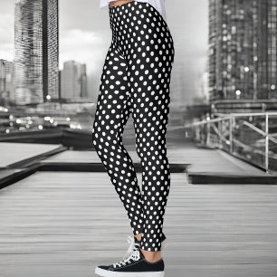 Legging Bolinhas pretas e brancas