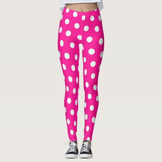 Legging Bolinhas Rosa (Frente)
